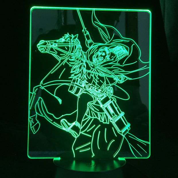 Attack on Titan Erwin Smith Anime 3d Lamp Light for Bedroom Decoration Kids Gift Attack on Titan LED Night Light Dropshipping