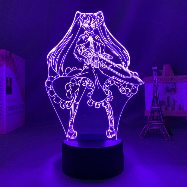 3D LED Lamp Anime Figure Bedroom Desk Decoration Small Night Light for Children's Festival Birthday Gifts Akame Ga Kill Mine