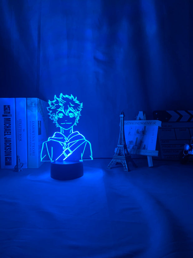 Acrylic Led Night Light Anime Haikyuu Shoyo Hinata Figure for Kids Bedroom Decor Nightlight Cool Manga Gadget Child Table Lamp