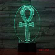 Creative Cross 3D Colorful USB Come Children Eye Creative Lamp Gift Table Lamp Children Gifts 1152