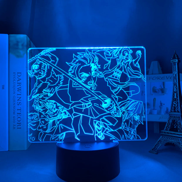 Anime Demon Slayer Kimetsu No Yaiba Led Night Light for Bedroom Decor Light Brithday Gift Manga Demon Slayer Room Desk 3d Lamp