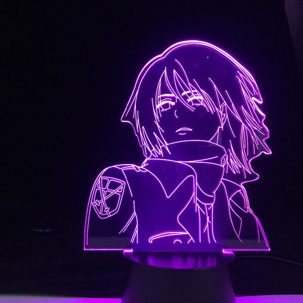 Attack on Titan Mikasa Anime Ackerman Lamp Led Night Light for Room Decor Light Cool Christmas Gift Bedside Desk Lamp Battery