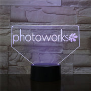 PHOTOWORKS 3D Lamp Night Light 7 Color Changing With Remote Led Lighting Lamp Lampara Bedroom Decoration Light Dropshipping