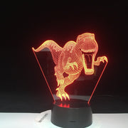 Dinosaur Visual Optical Illusion Kids Table Lighting 7 Colors Changing Light Fixtures LED 3D Night Light illuminator Dropshiping