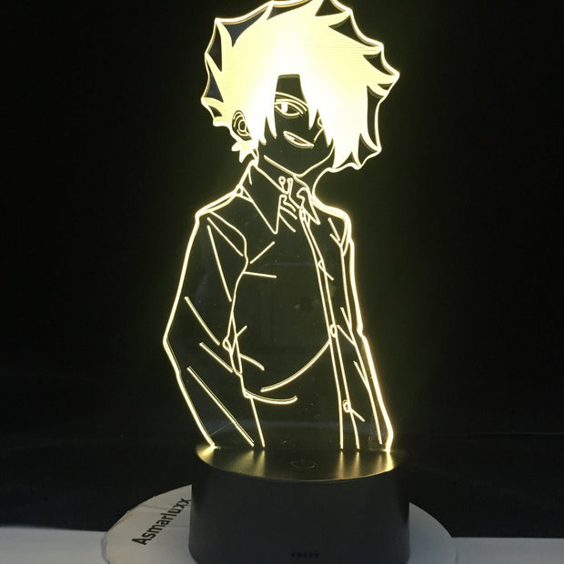 Japanese Manga The Promised Neverland Emma Figure Led Night Light for Home Room Decor Kids Child Nightlight Bedside Desk Lamp