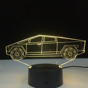 Electric Car Design 3d Illusion Led Night Light for Child Bedroom Decorative Nightlight Unique Gift for Kids Desk Lamp Dropship