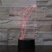 Karate Table Lamp USB Taekwondo Bedroom Lighting Decor Kid Gift 7/16 Colors Night Light Creative 3D LED Light Gradient Vision