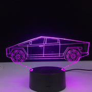 Electric Car Design 3d Illusion Led Night Light for Child Bedroom Decorative Nightlight Unique Gift for Kids Desk Lamp Dropship