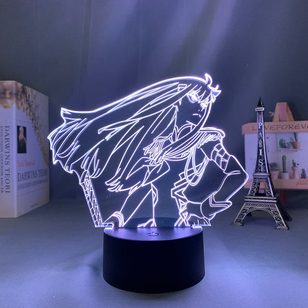 3D LED Lamp Kill La Kill Satsuki  Anime Figure Bedroom Desk Decoration Small Night Light for Children's Festival Birthday Gifts