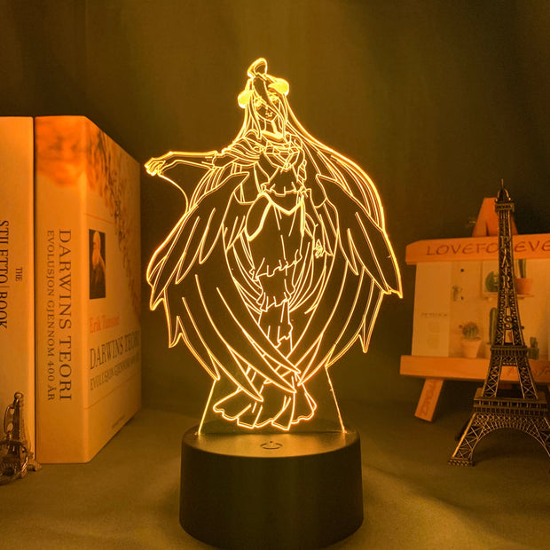 Overlord Albedo Led Night Light for Bedroom Decor Gift Nightlight Anime Waifu 3d Lamp Albedo Overlord