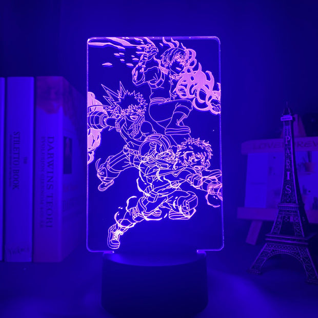Anime Led Night Light My Hero Academia Izuku for Bedroom Decor Birthday Gift Manga My Hero Academia Shoto 3d Light Bakugo