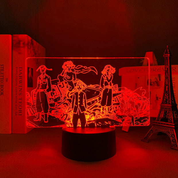 Tokyo Revengers 3D LED Lamp Anime Figure High Bedroom Desk Decoration Small Night Light for Children's Festival Birthday Gifts  Neon Lights With Remote