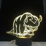 Avatar The Last Airbender Nightlight The Legend of Aang Appa Figure Acrylic 3d Lamp Table Night Light for Kids Child Room Decor