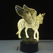 Unicorn Shaped Table Desk Lamp Xmas Home Decoration Lovely Gifts For Kids Love 3W Remote Or Touch Control 3D LED Night Light