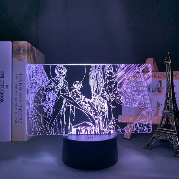 Manga Moriarty The Patriot 3D LED Lamp Anime Figure Bedroom Desk Decoration Small Night Light for Children's Festival Birthday Gifts  Neon Lights With Remote