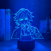 Kimetsu No Yaiba Giyu Tomioka  Anime Figure LED Lamp Home Bedroom Desk Decoration Small Night Light for Kids 7 Colors 3D Light