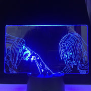 ITACHI SASUKE FOREHEAD LED ANIME LAMP 3D NARUTOThe Japanese Anime Remote Control Colors Base Atmosphere 3d Night Light Lamp