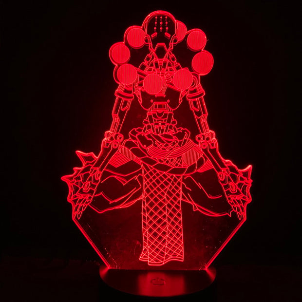 Hero Tekhartha Zenyatta Adventurer 3D Illusion Overwatch Wandering Mechanical Monks 3d Lamp for Boy Kid Gift Led Night Light