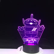 Three Eye Monster 3D Lamp Cartoon 7 Colors with Remote for Kids Christmas Present Room Decorative Led Night Light Lamp Awesome