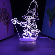 3D LED Final Fantasy Vivi Ornitier Figure  Night Light Home Bedroom Table Decoration Night Light for Children's Festival Birthday Gifts 7 Color Changes With Remote Neon Lamp