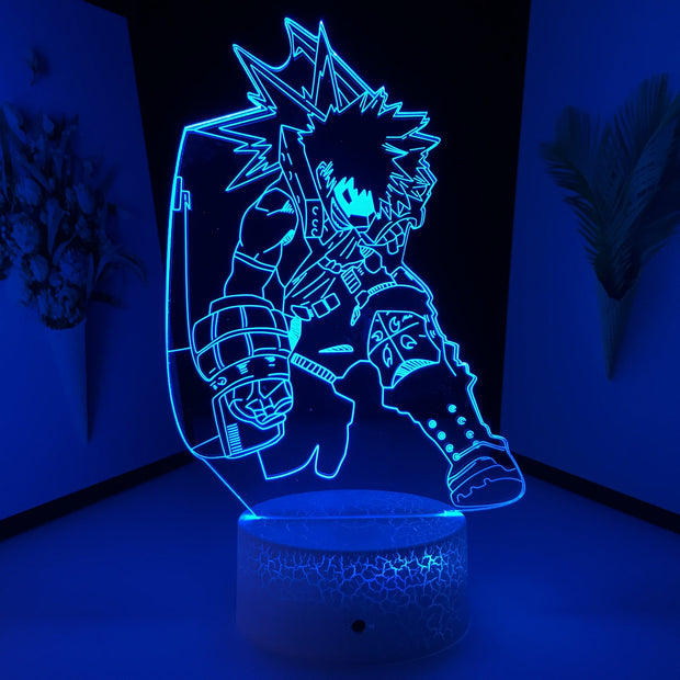 3D LED Lamp Anime My Hero Academia Katsuki Bakugo Lamp for Birthday Gift Bedroom Decoration Manga Bakugo Night Light