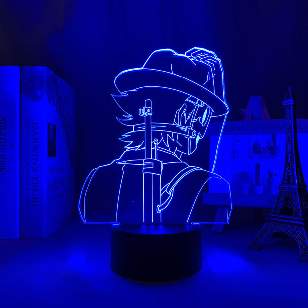 3D LED Lamp Anime Figure High Rise Invasion Sniper Mask Mask Bedroom Desk Decoration Small Night Light for Children's Festival Birthday Gifts Neon Lights With Remote