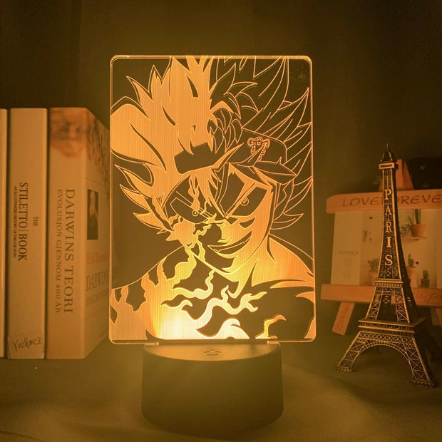 3d Lamp Anime Black Clover Asta Light for Kids Bedroom Decor Night Light Birthday Gift Manga Gadget Black Clover Asta Lamp