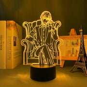 3D LED Lamp Anime Figure Manga Moriarty The Patriot William James Moriarty Bedroom Desk Decoration Small Night Light for Children's Festival Birthday Gifts Neon Lights With Remote