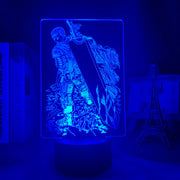Acrylic Led Night Light Anime Berserk Guts for Bedroom Decorative Nightlight Room Table Lamp Birthday Gift 3d Led Lamp Manga