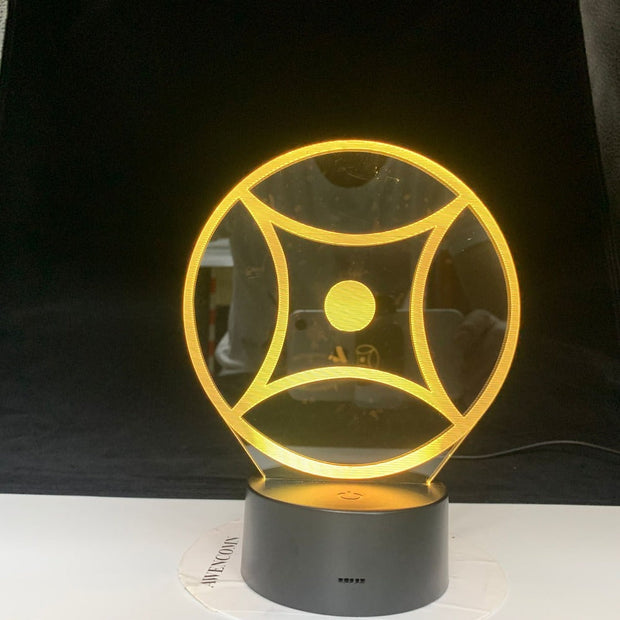 Abstract Special Logo 3D LED Lamp Night Light RGBW Bulb Party Decoration Christmas Gift Cartoon Luminaria Lampara Remote Control