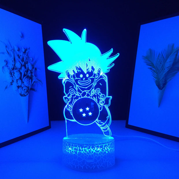 Acrylic 3D LED Lamp Anime Figure Neon Lights Atmosphere Lamp for Child USB Link Charging Color Change With Remote Control