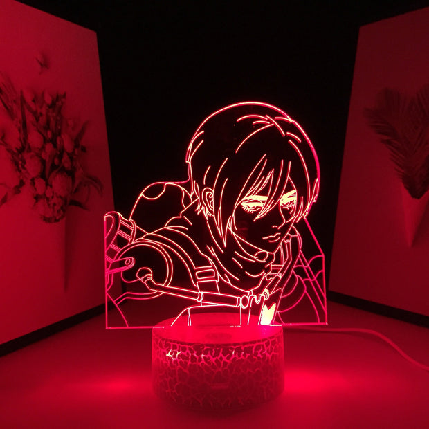 Attack on Titan Anime Figure LED Light Scout Regiment for Child Birthday Gift Kid Bedroom Decoration Manga 3D Table Lamp