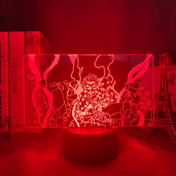 Anime Figure Kimetsu No Yaiba Zenitsu Agatsuma 3D LED Small Night Lamp Home Bedroom Desk Decoration r Children's Festival Birthday gifts