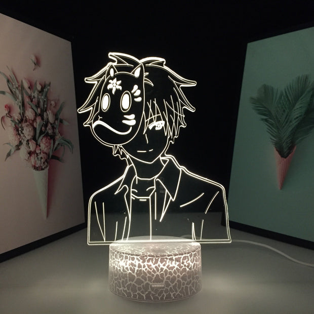 Hotarubi No Mori Anime Figure 3D LED Lamp Home Room Desk Decoration Lamp for Kids Children Birthday Gifts Colors USB Link Charging