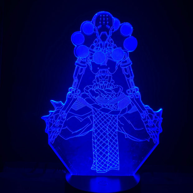 Hero Tekhartha Zenyatta Adventurer 3D Illusion Overwatch Wandering Mechanical Monks 3d Lamp for Boy Kid Gift Led Night Light