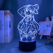 Anime Led Light KonoSuba Aqua for Kids Bedroom Decor Night Light Brithday Gift Manga KonoSuba Room Desk 3d Lamp Acrylic