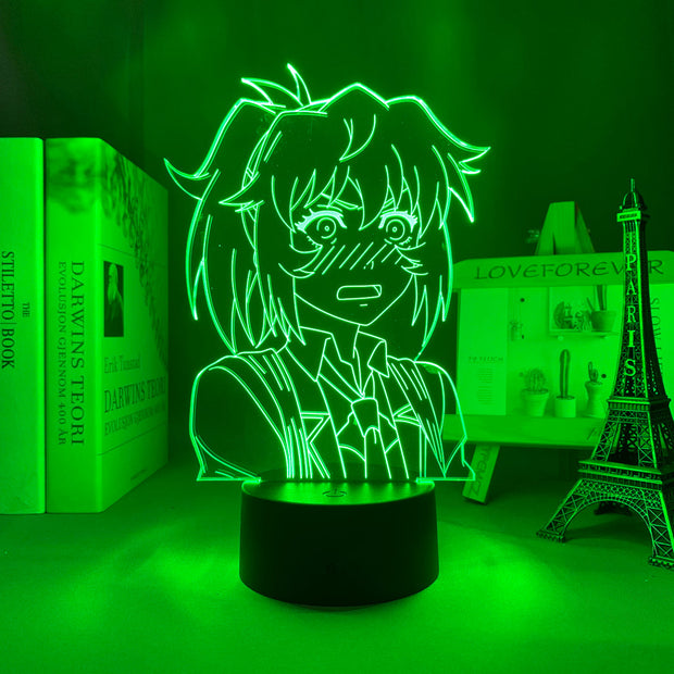 High Rise Invasion Nise Mayuko 3D LED Lamp Anime Figure Bedroom Desk Decoration Small Night Light for Children's Festival Birthday Gifts Neon Lights With Remote