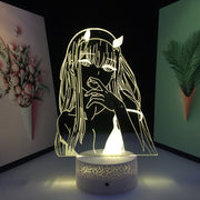 Zero Two Figure Anime 3D Nightlight Child Bedroom Decor Light Manga Kids Gift Night Light Girls Manga Table Lamp