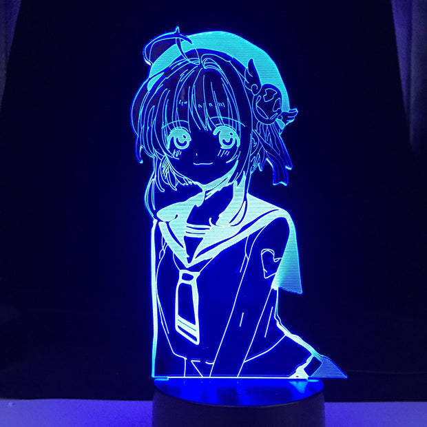 Zero Two Winking Anime Lamp Darling in the Franxx Cool Gaming Room Desktop Setup Light Computer Desk Decoration Backlight