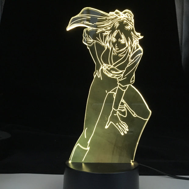 Bleach Yoruichi Shihouin for Home Decoration Nightlight Cool Birthday Gift Acrylic Led Night Lamp Yoruichi Bleach 3d Light Anime