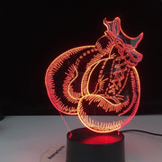 Boxing Gloves 3D-4144 Lamp Touch Remote Control 3D Visual Nightlight 3AA Batterie Powerbank USB LED Light Best Type