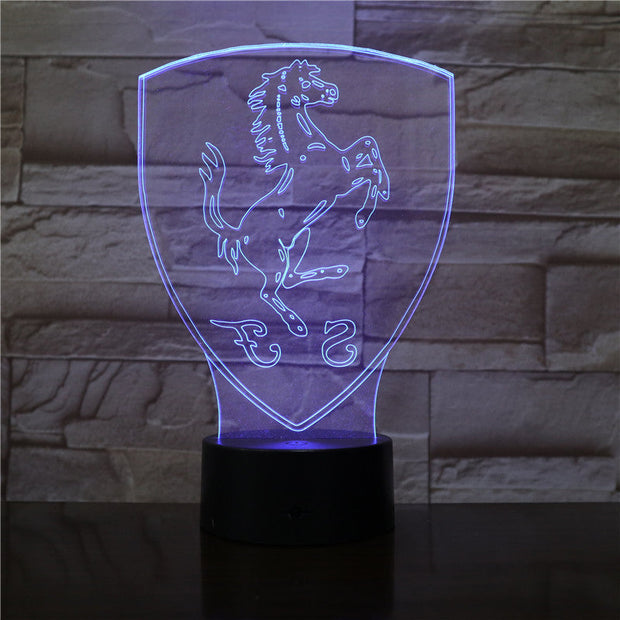 Creative 3D LED Lamp Night Light Unicorn Horse RGB Bulb Party Decoration Christmas Gift Cartoon Luminaria Lampara Dropship 2974