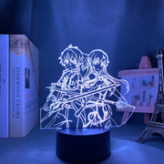 3d Led Night Light Anime Sword Art Online Kirito and Asuna for Bedroom Decor Nightlight Birthday Gift Table Lamp Manga SAO
