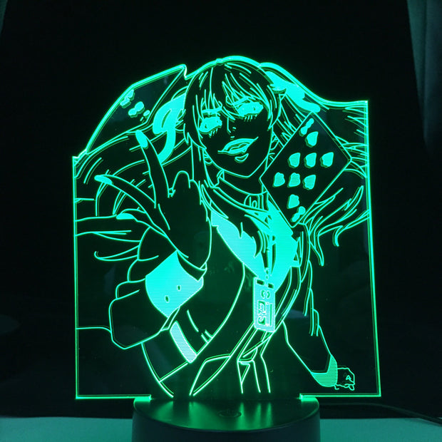 Anime Kakegurui Lamp Jabami Yumeko From Compulsive Gambler Gift for Bedroom Decor Nightlight Japanese Waifu 3D Led Night Light