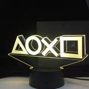 LED Upward Lighting Game Icon 3D Illusion Night Lamp Cool Gaming Room Desktop Setup Light Computer Desk Decoration Backlight