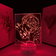 Anime Jujutsu Kaisen Yuji Itadori 3D LED Lamp  Night Light Lamp for Home Bedroom Decor USB