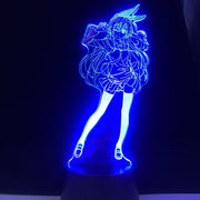 Cute Japanese Waifu 3D Night light Anime Lamp Yumeko Jabami From Kakegurui Compulsive Gambler Decor USB Nightlight Dropshipping