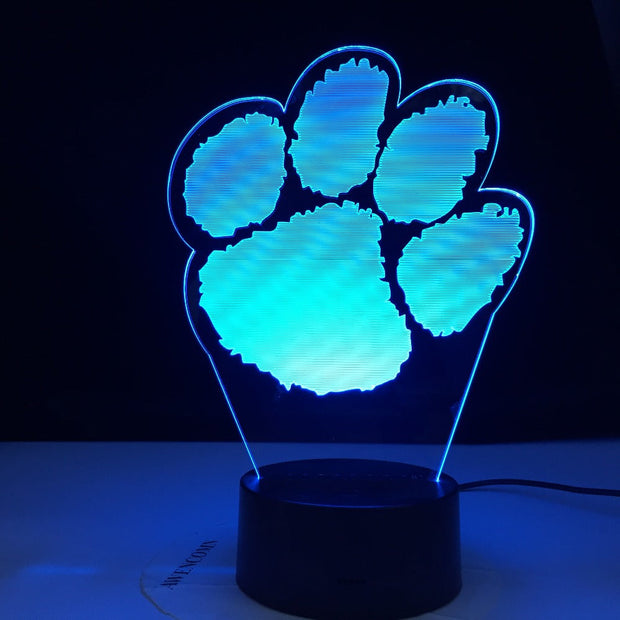 3D LED Lamp Illusion Touch Polar Bear Paw Night Light Auto For Home Bedroom Sleeping Decoration USB Atmosphere Christmas Gifts