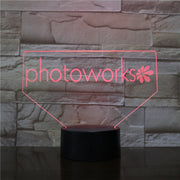 PHOTOWORKS 3D Lamp Night Light 7 Color Changing With Remote Led Lighting Lamp Lampara Bedroom Decoration Light Dropshipping