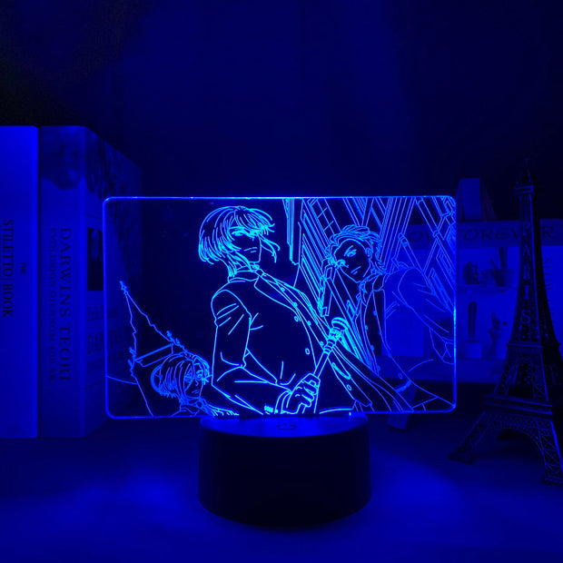 3D LED Lamp Anime Figure Manga Moriarty The Patriot Led Bedroom Desk Decoration Small Night Light for Children's Festival Birthday Gifts